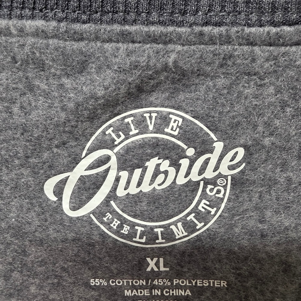 Live Outside The Limits Snake Rose Graphic Sweatshirt Gray XL Balloon Sleeve NEW - Picture 4 of 10